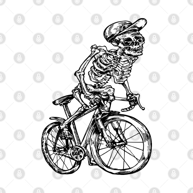 SEEMBO Skeleton Cycling Bicycle Cyclist Bicycling Biker Bike by SEEMBO