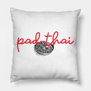 pad thai - Thai red - Flag color - with sketch Pillow