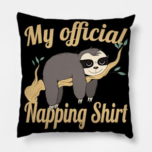 Sloth Napping Shirt Sleeping Gift Pillow