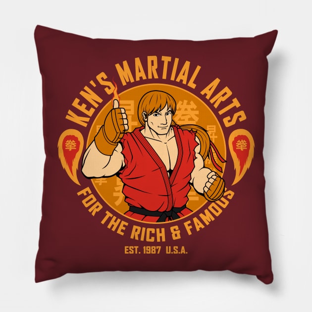 Martial Arts for the Rich and Famous Pillow by pigboom