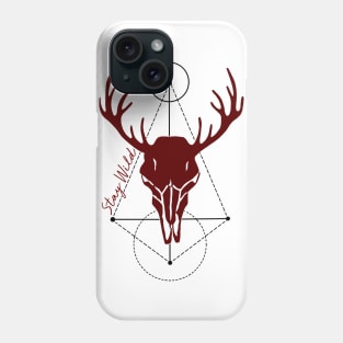 "Stay Wild" Deer Skull Geometric Design Phone Case