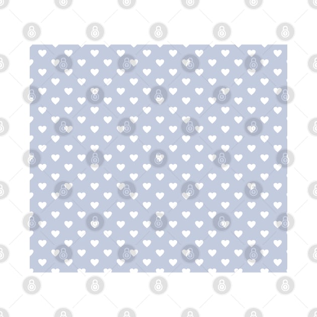 Pale Lavender and White Mini Hearts Pattern by squeakyricardo