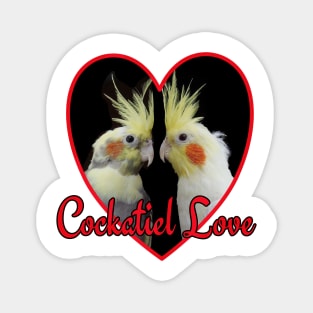 Cockatiel Love Heart Parrot Magnet