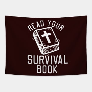 Read Your Survival Book Tapestry