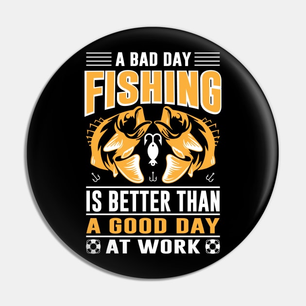 Fishing T -  shirt Design Pin by Shuvo Design