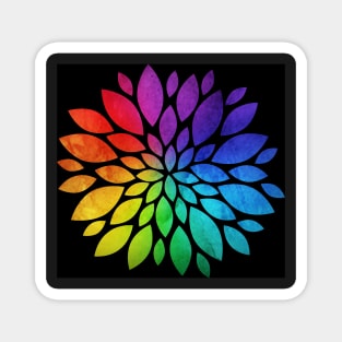 Rainbow Flower Magnet