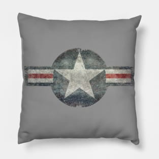 Air Force Roundel in grunge Pillow