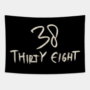 Hand Drawn Letter Number 38 Thirty Eight Tapestry