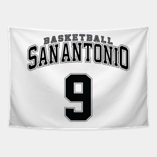 San Antonio Basketball - Player Number 9 Tapestry