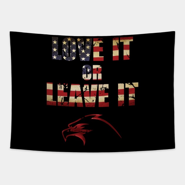 USA flag vintage distressed Betsy Ross - Love it or leave it - Army, Veteran, Patriotic Tapestry by Vane22april