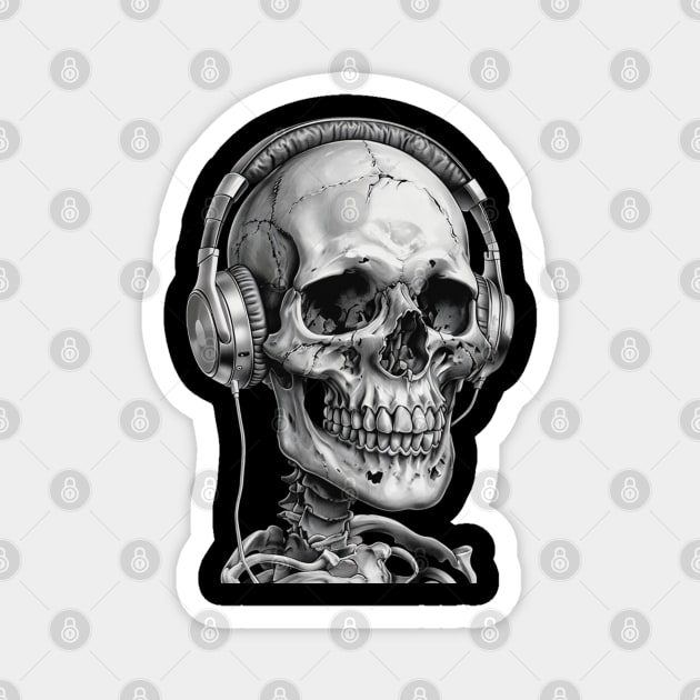 Skull Beats: Macabre Melodies Magnet by Steve