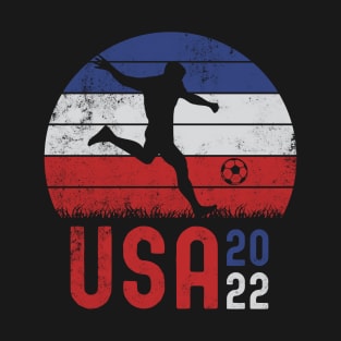 USA Flag American Soccer 2022 Pride Proud Support Squad T-Shirt