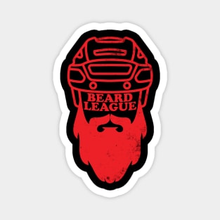 Beard League - Playoff Hockey (red version) Magnet