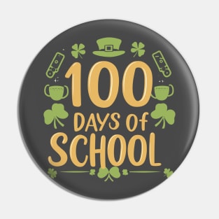 100 days of school gamers st patricks day's Pin