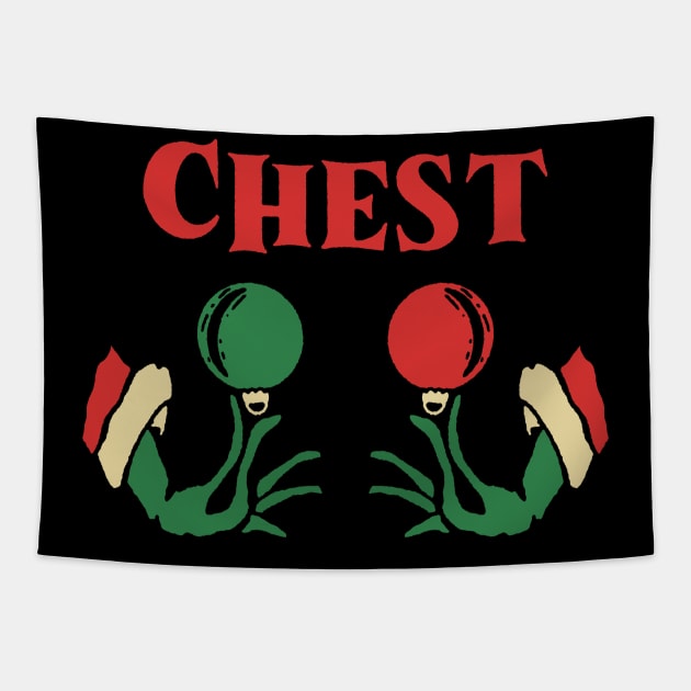 Chest Nuts Funny Christmas Tapestry by maddude