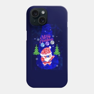 Sequin Santa Claus Dabbing Through The Snow, Christmas 2022 Phone Case