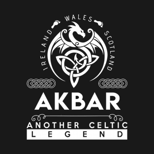 Akbar Name T Shirt - Another Celtic Legend Akbar Dragon Gift Item T-Shirt