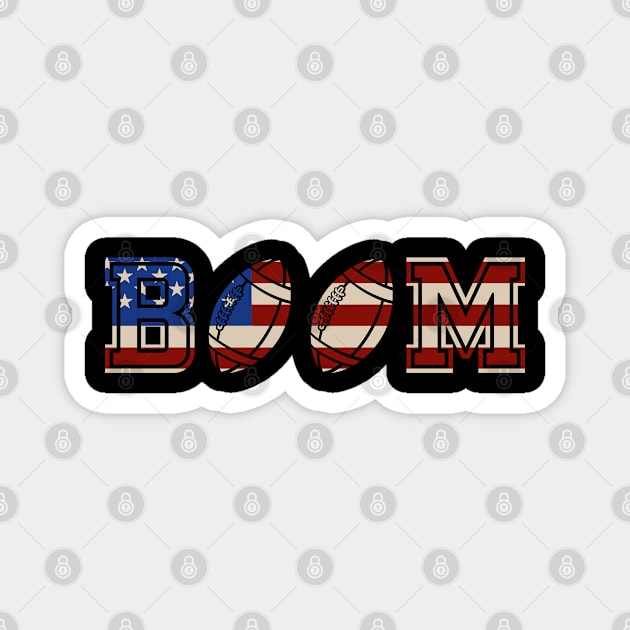 Boom,American Football Magnet by zooma