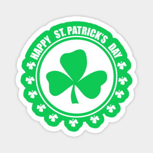 happy st. patricks day (white) Magnet