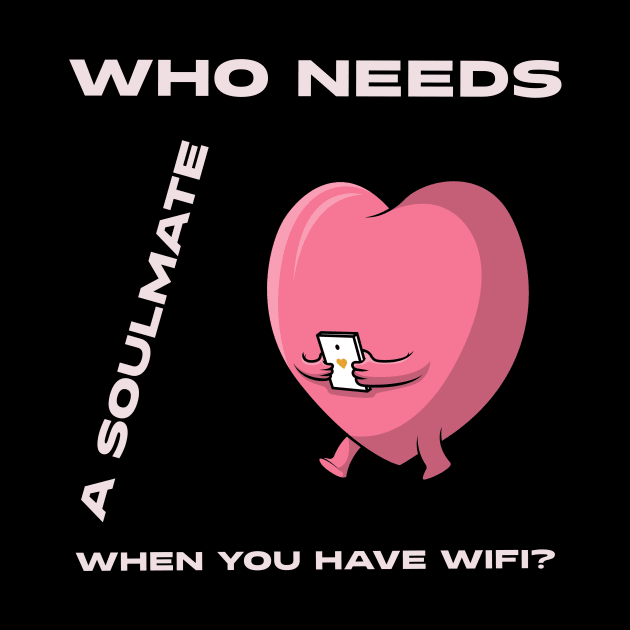 Techie Phone WIFI Nerd Funny IT Valentines Day Anti Valentines Day by TV Dinners