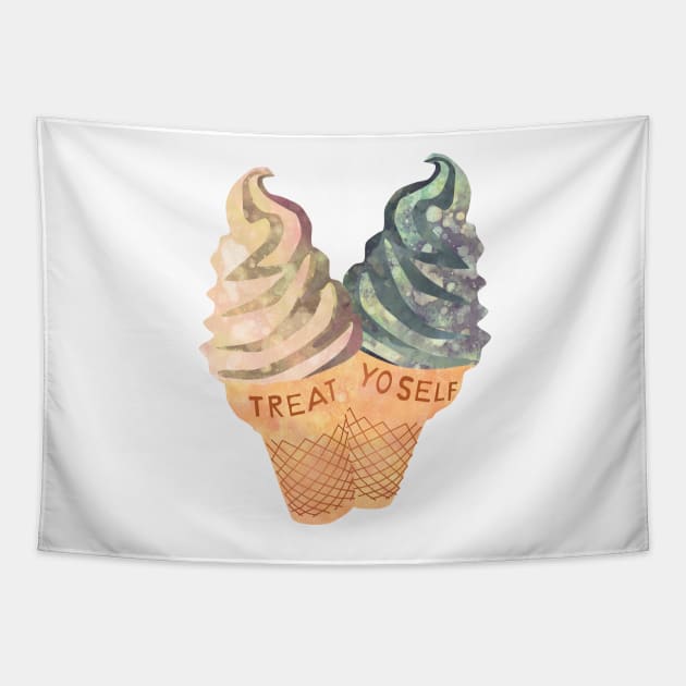 Treat Yo' Self Tapestry by kanikamathurdesign