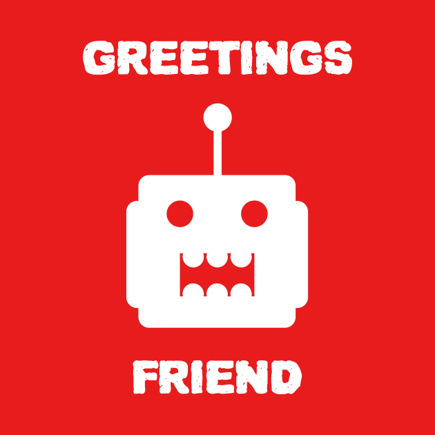 Friendly Alien Robot Greetings Design by New East 