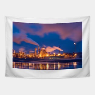 Oil refinery at night (T110/0680) Tapestry