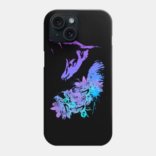 Cobra and Flowers - Purple Phone Case