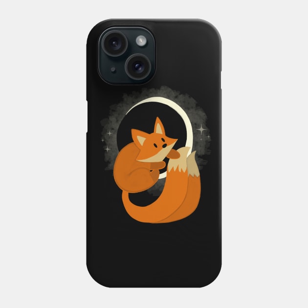 Fox Solar Eclipse Phone Case by pako-valor