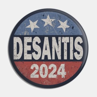 Vintage & Distressed DeSantis For President In 2024 Pin