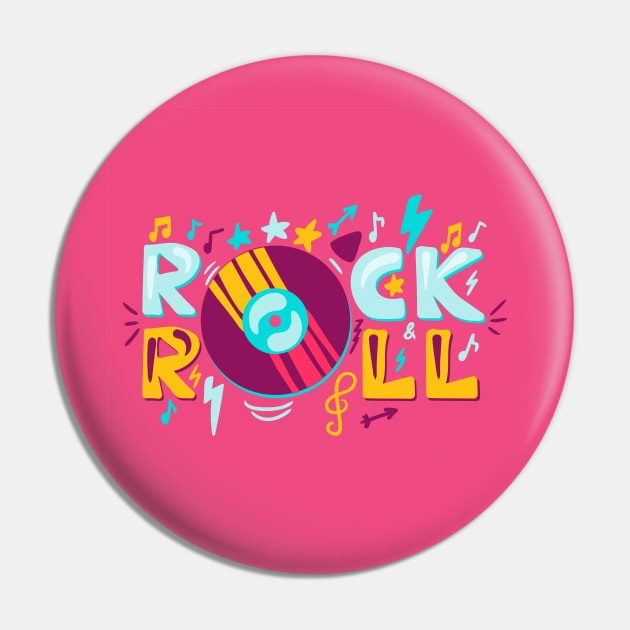 Rock & Roll Pin by Cool Abstract Design