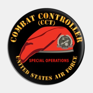 Combat Control Team Badge w Red Beret - SOF - USAF X 300 Pin