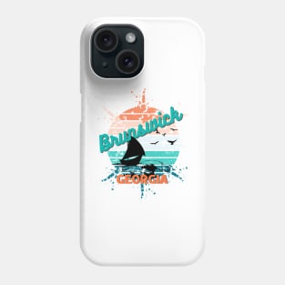 Brunswick Georgia Retro Vintage Exploding Sunset Phone Case