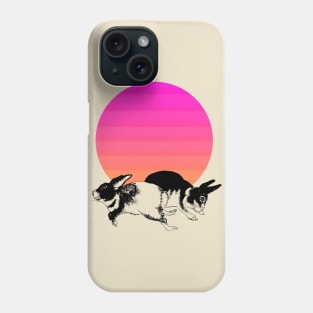 Funny bunnies in the sun Phone Case
