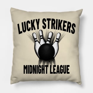 Lucky Strikers Midnight League Retro Bowling Pillow