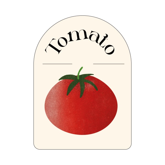 Retro fruit label Tomato by CristinaLeyla