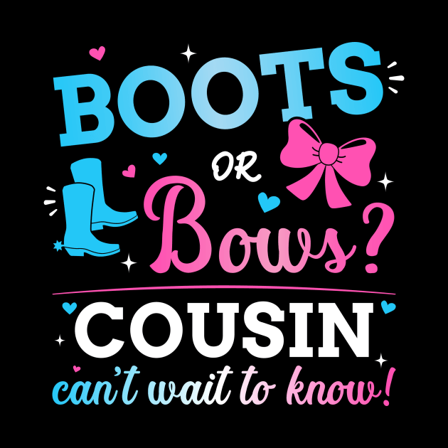 Gender reveal boots or bows cousin matching baby party by Designzz