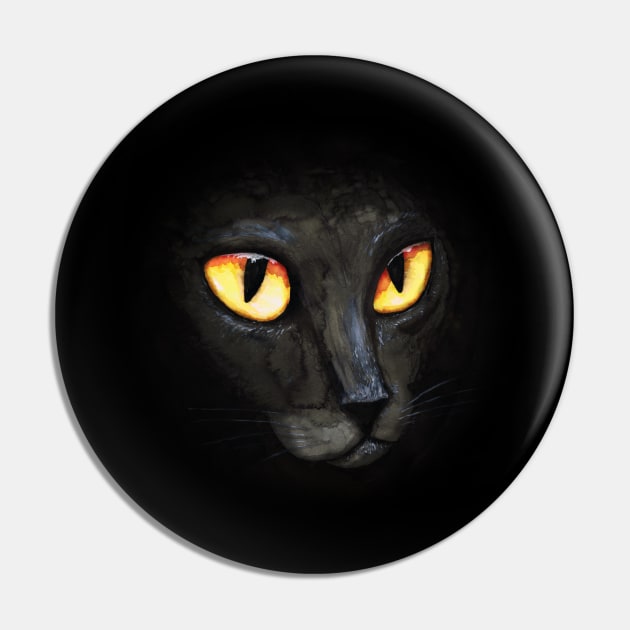 Black cat's eyes Pin by Bwiselizzy
