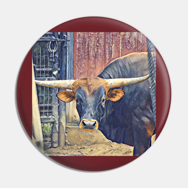 Texas Longhorn Pin by Sharonzoolady