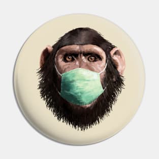 monkey in mask Pin
