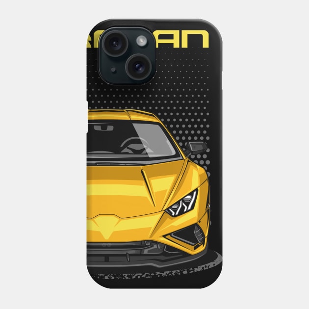 Huracan LP610-4 (Super Yellow) Phone Case by Jiooji Project