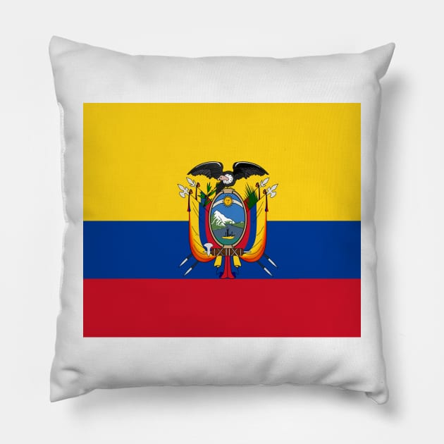 Ecuador Flag Pillow by flag for all