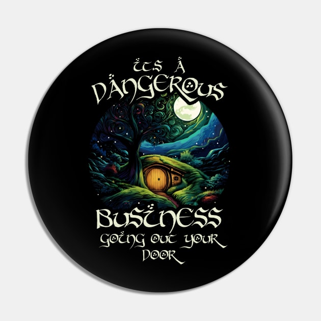 It's a Dangerous Business - Whimsical Halfling Hole - Fantasy Pin by Fenay-Designs