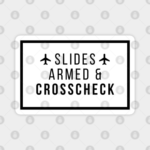 Cabin Crew Slides Armed & Crosscheck Magnet by Jetmike