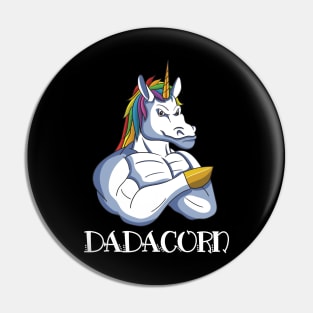 Dadacorn Dad Of The Unicorn Girl Pin