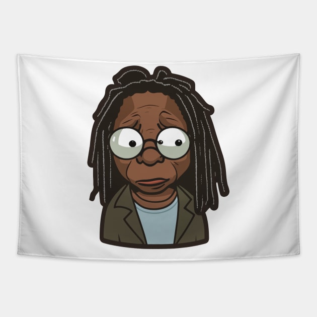 Whoopi Goldberg Cartoon. Tapestry by vectrus