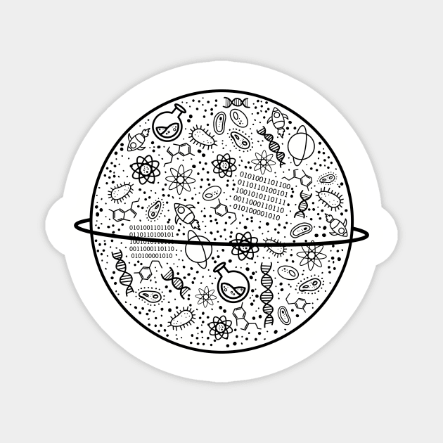 Planet of science Magnet by drew.art