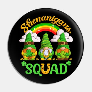 Shenanigans Squad Gnomes Shamrock Happy St Patrick's Day Pin