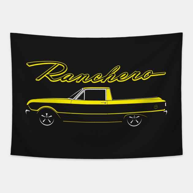 Yellow 60-63 Ranchero Tapestry by BriteDesign