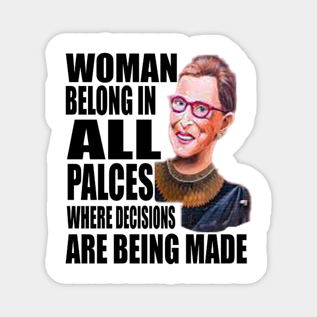 ruth bader ginsburg Magnet by DESIGNSDREAM